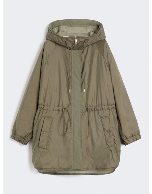 Young Ideas/Henmores - Alcamo Quilted Midi Coat - 033 Khaki - 6