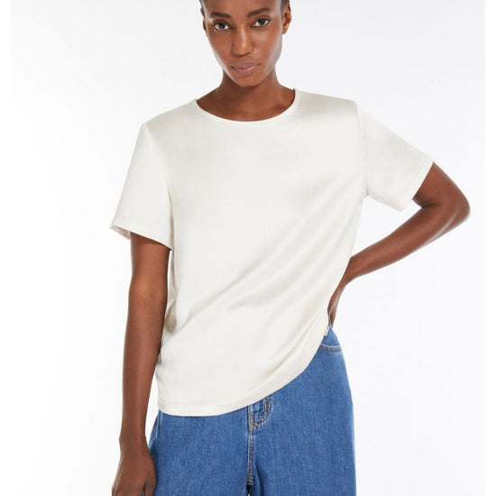 Young Ideas/Henmores - Amburgo Short Sleeve Top - 002 Ivory - S