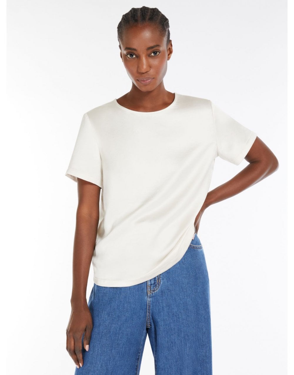 Young Ideas/Henmores - Amburgo Short Sleeve Top - 002 Ivory - S