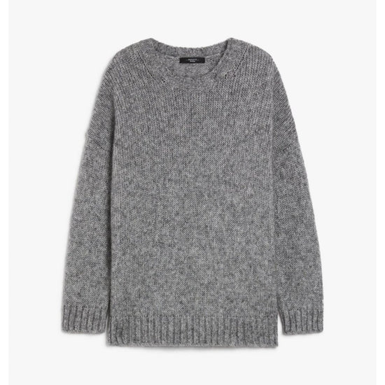 Young Ideas/Henmores - Antony Metallic Moahir Jumper - 001 Silver Grey - XS