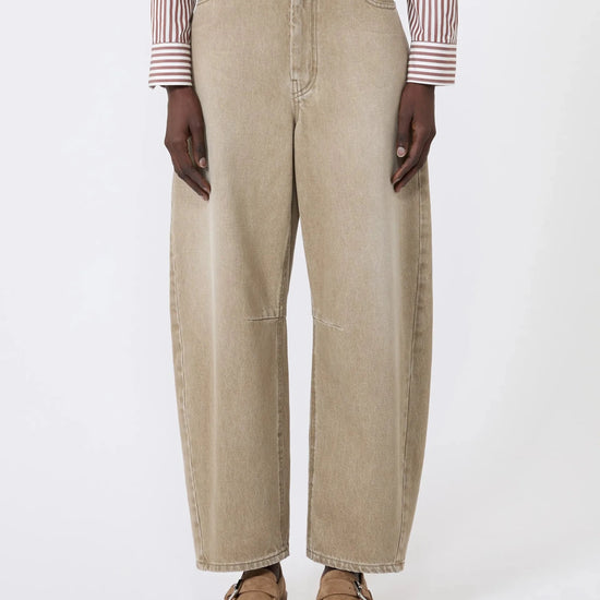 Young Ideas & Henmores -Arcadia Carrot Jeans -013 Beige Washed -8