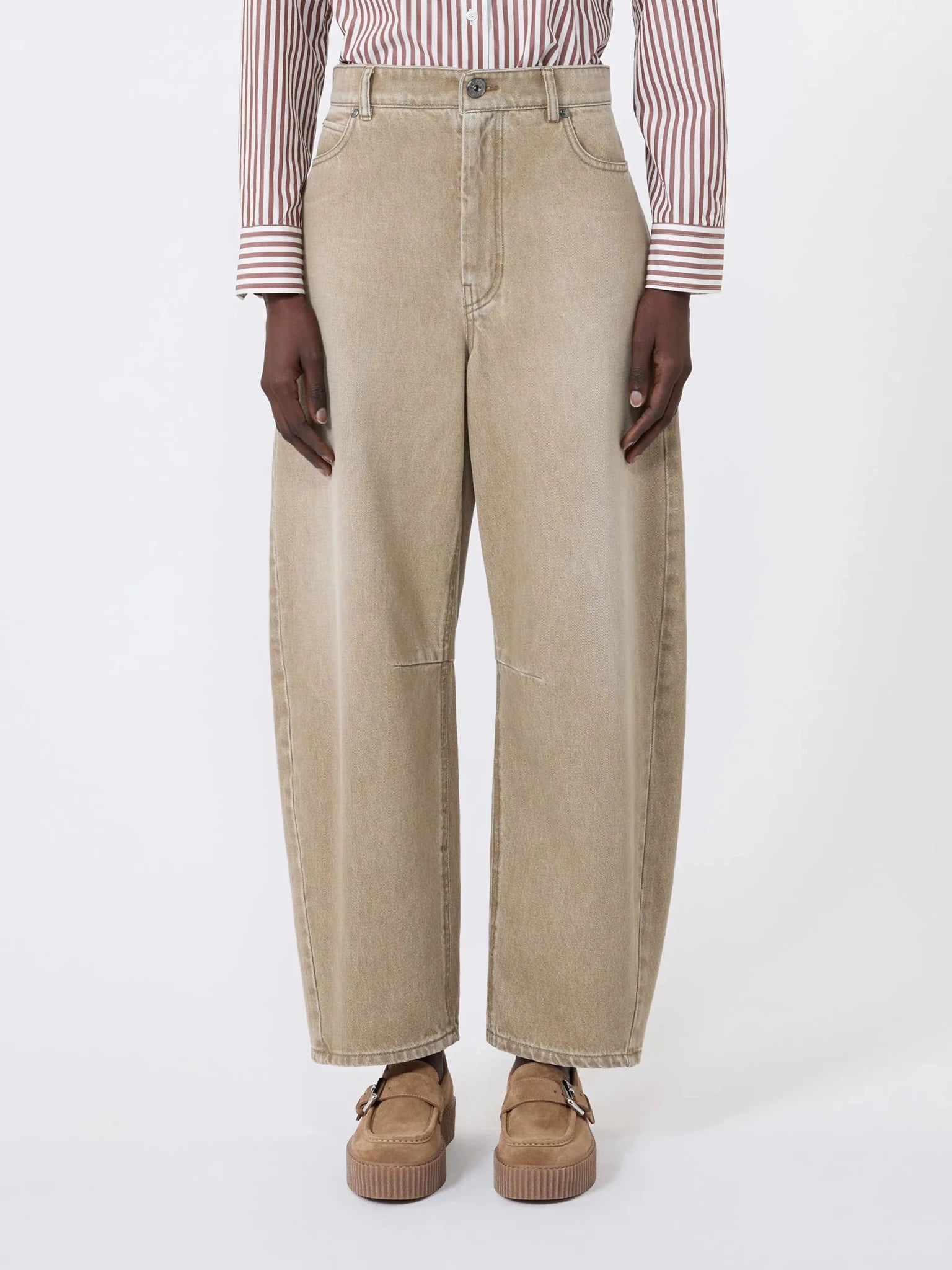 Young Ideas & Henmores -Arcadia Carrot Jeans -013 Beige Washed -8