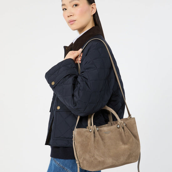 Young Ideas & Henmores -Ario Leather Handbag -Taupe Grey -OS