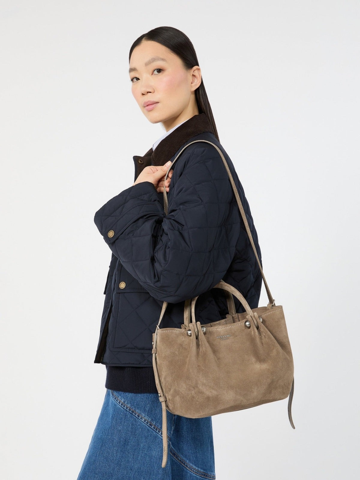 Young Ideas & Henmores -Ario Leather Handbag -Taupe Grey -OS