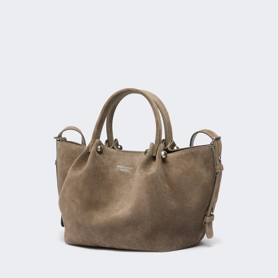 Young Ideas & Henmores -Ario Leather Handbag -Taupe Grey -OS