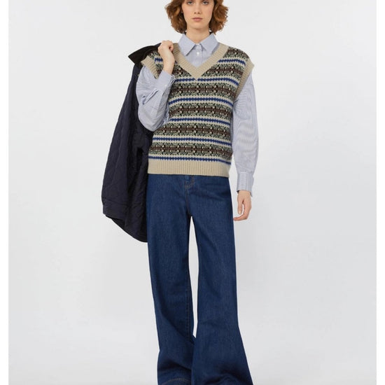 Young Ideas/Henmores - Arturo Stripe Short Shirt - 018 Navy - 8