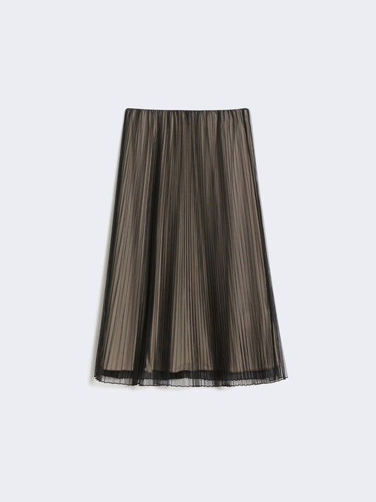 Young Ideas/Henmores - Baby Tulle Plisse Midi Skirt - 001 Black - XS