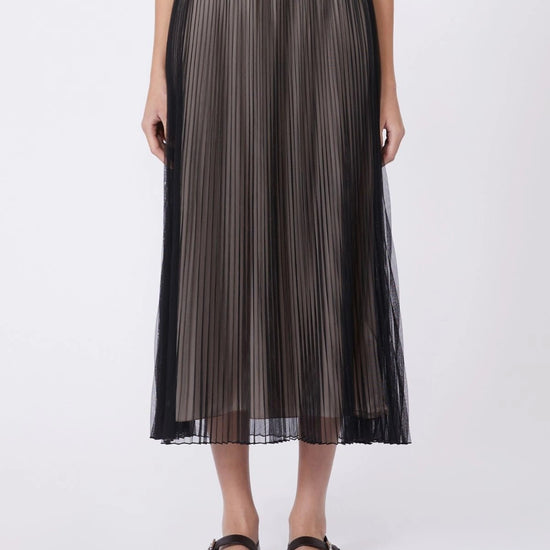 Young Ideas/Henmores - Baby Tulle Plisse Midi Skirt - 001 Black - XS