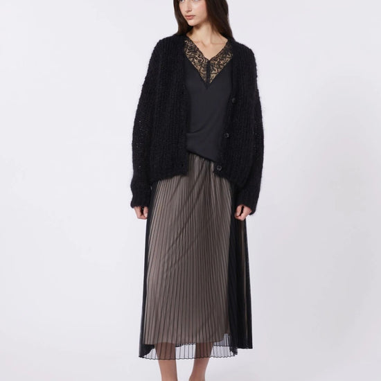 Young Ideas/Henmores - Baby Tulle Plisse Midi Skirt - 001 Black - XS