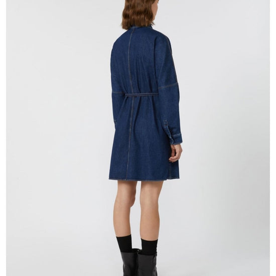 Young Ideas/Henmores - Balenio Denim Tie Waist Dress - 001 Navy - 8