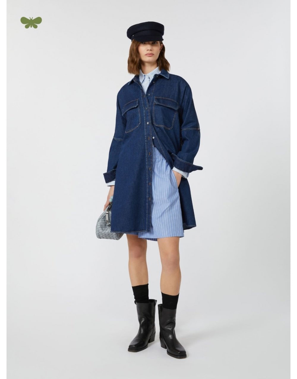 Young Ideas/Henmores - Balenio Denim Tie Waist Dress - 001 Navy - 8