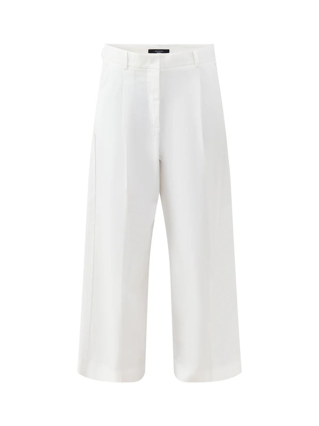 Young Ideas & Henmores -Bellico Wide Leg Crop Trousers -027 White -8