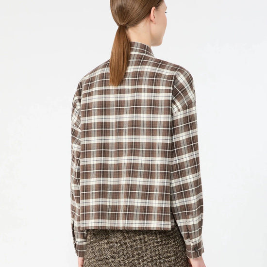 Young Ideas & Henmores -Berlina Short Check Shirt -001 Brown Multi -8