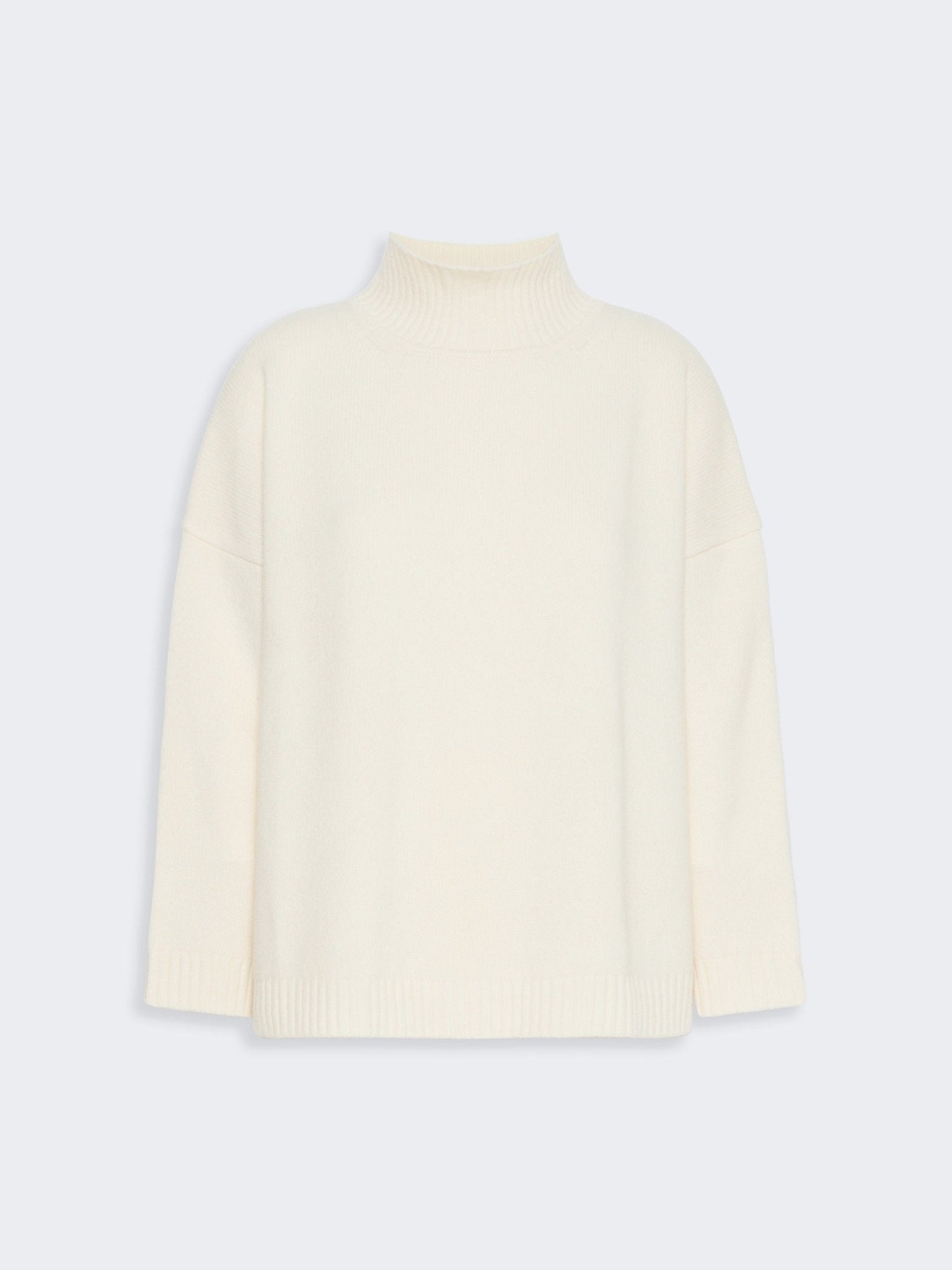 Young Ideas & Henmores -Borgia High Neck Relaxed Jumper -001 Ivory -XS