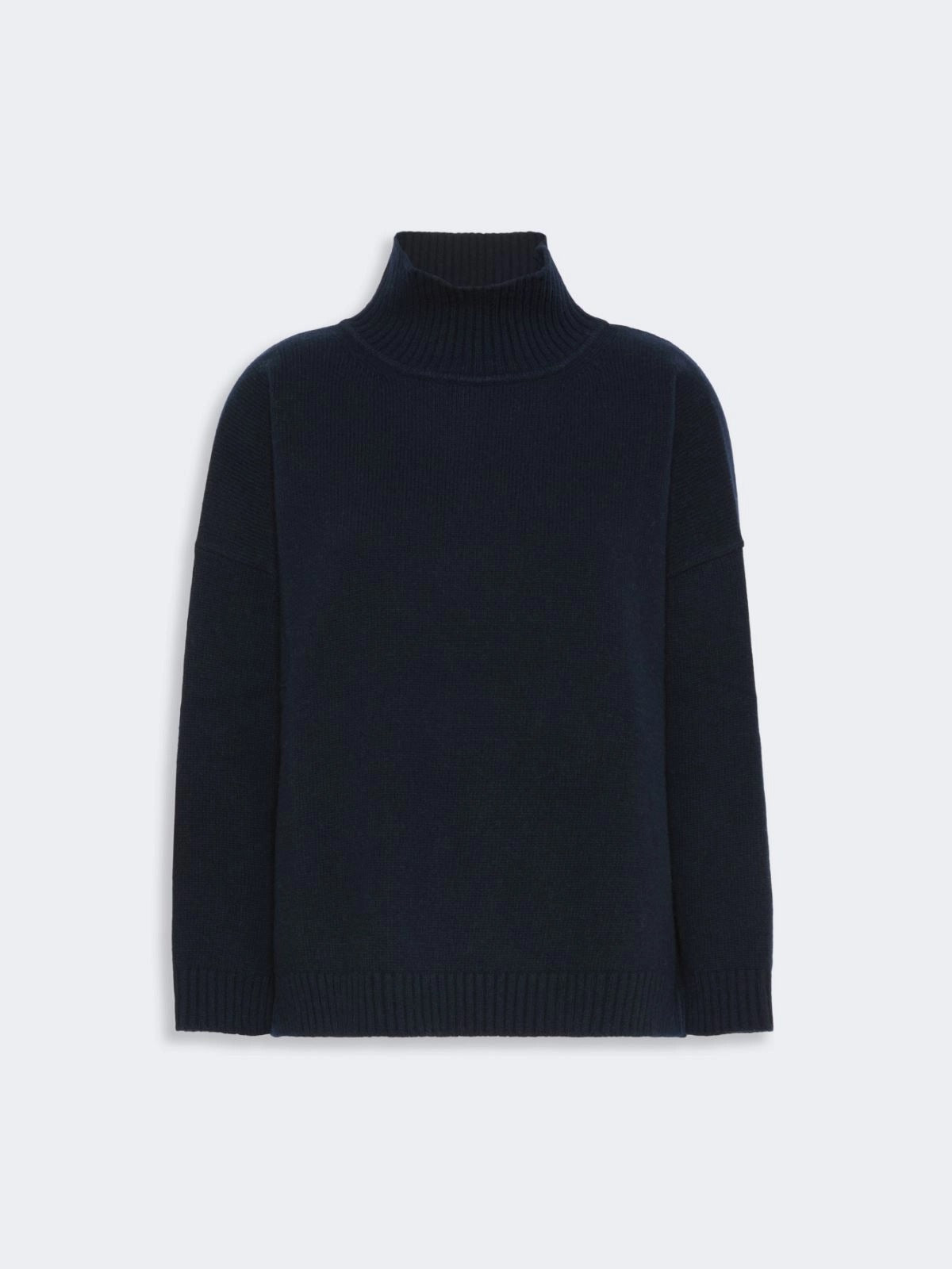 Young Ideas & Henmores -Borgia High Neck Relaxed Jumper -010 Navy -XS