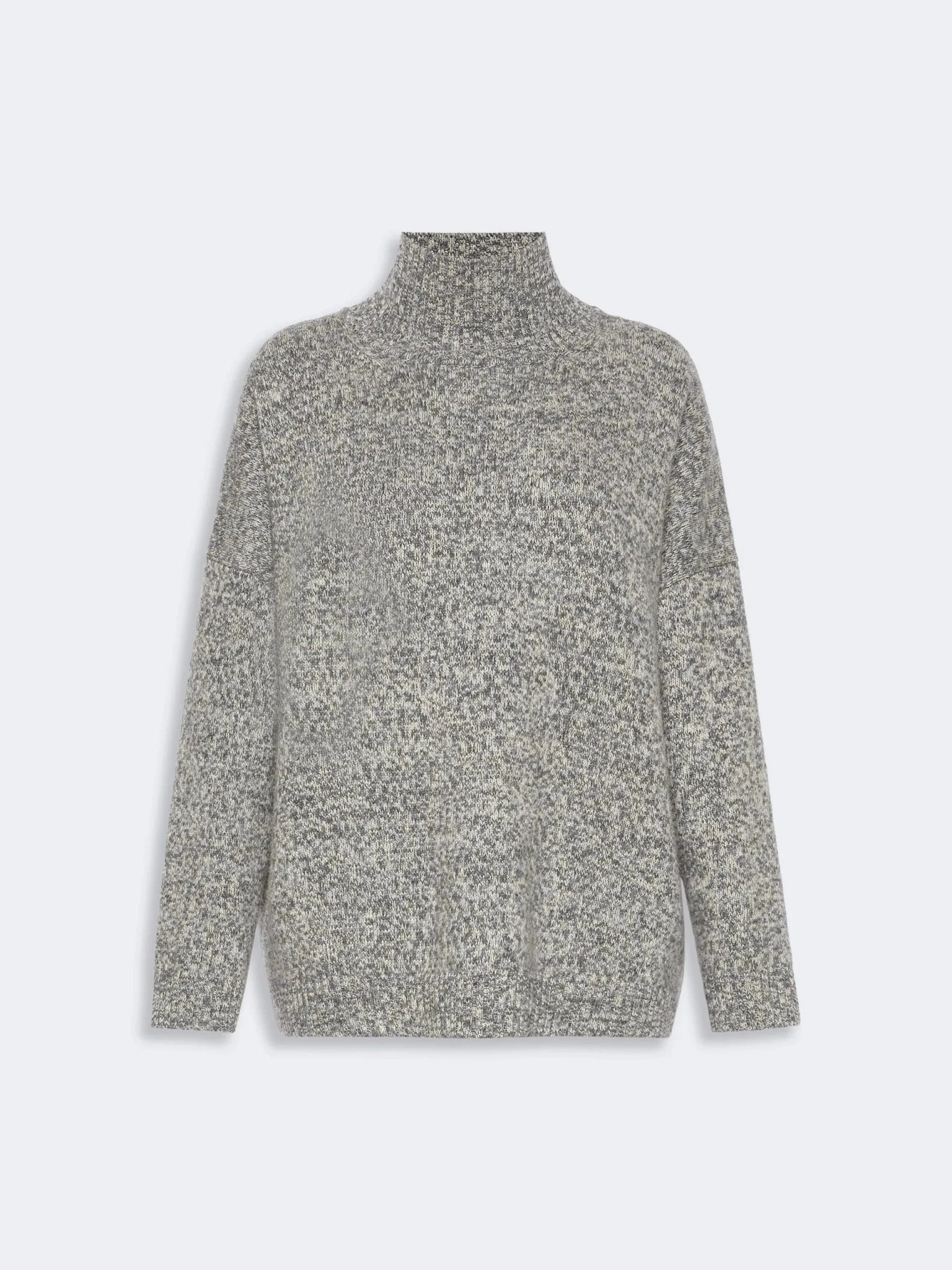 Young Ideas & Henmores -Borgia High Neck Relaxed Jumper -025 Medium Grey -XS
