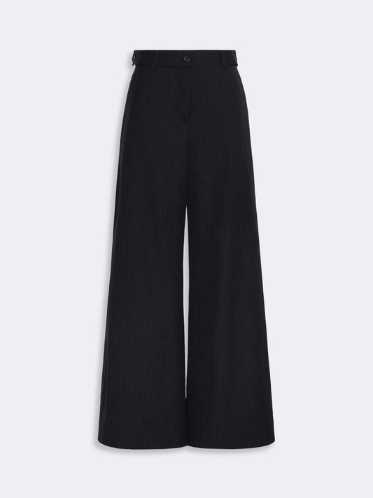 Young Ideas & Henmores -Bravo Pinstripes Wide Leg Trousers -001 Navy -8