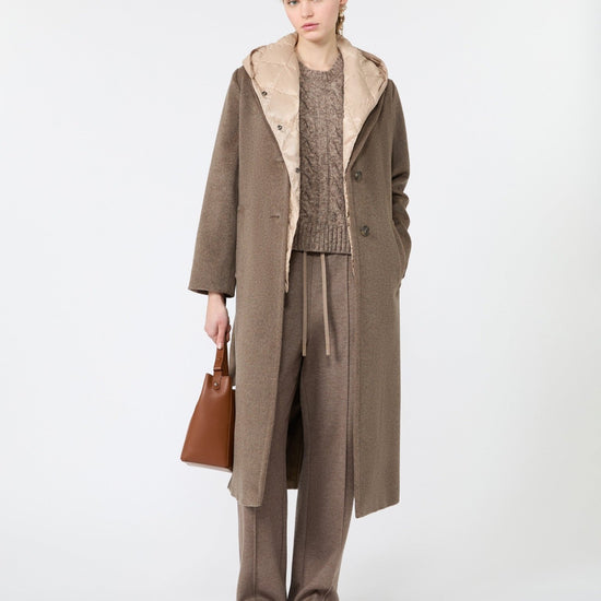 Young Ideas & Henmores -Bronte Alpaca Belted Wool Coat -025 Soft Brown -8