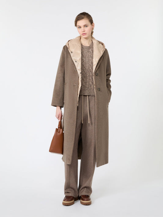 Young Ideas & Henmores -Bronte Alpaca Belted Wool Coat -025 Soft Brown -8