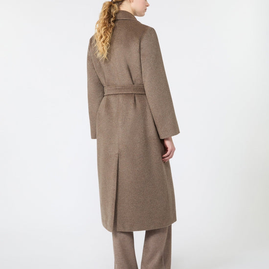 Young Ideas & Henmores -Bronte Alpaca Belted Wool Coat -025 Soft Brown -8