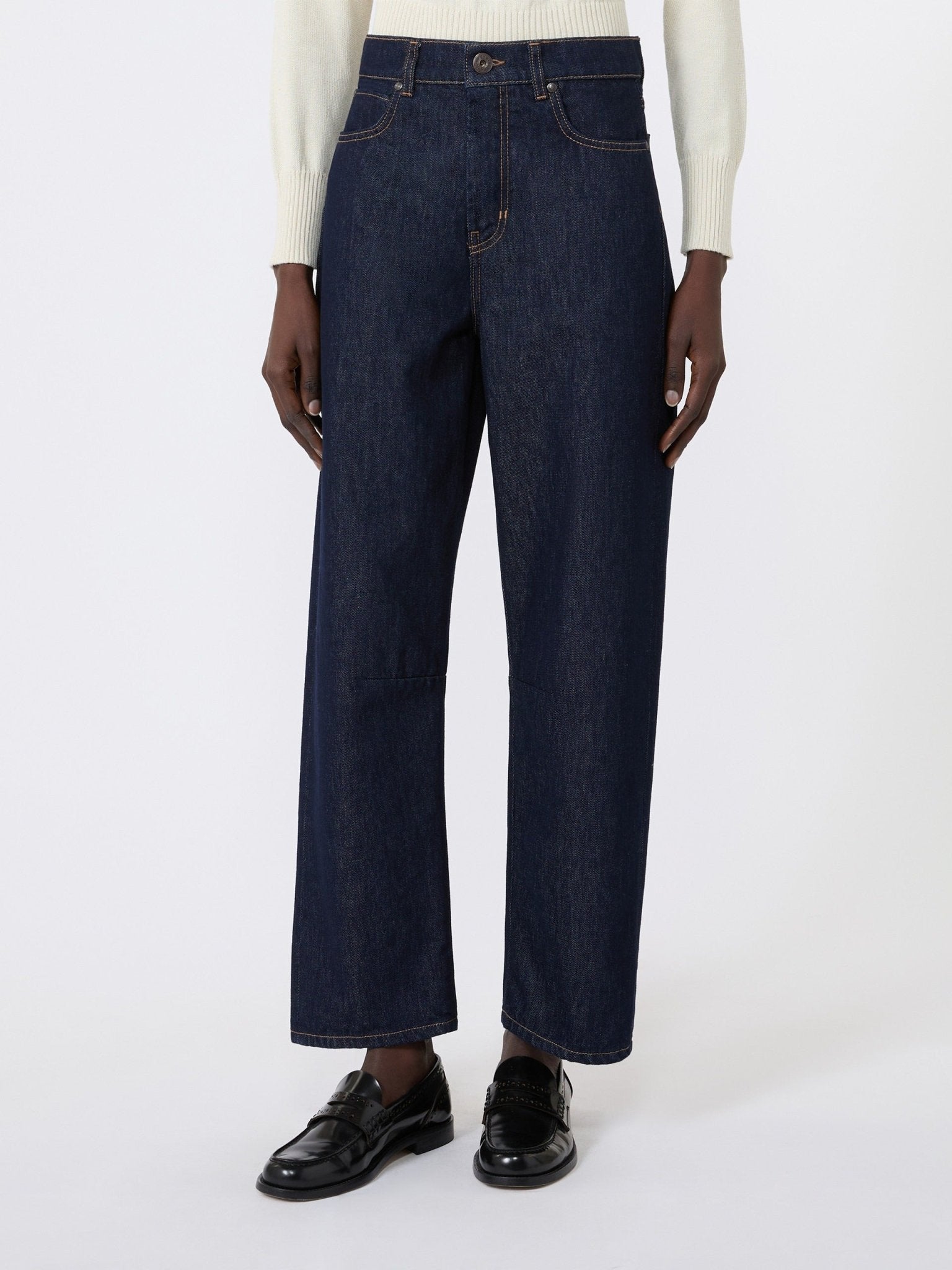 Young Ideas & Henmores - Caduca Barrel Leg Jeans - 004 Navy Dark Vintage - 8