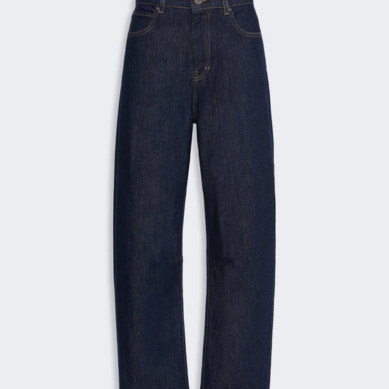 Young Ideas & Henmores - Caduca Barrel Leg Jeans - 004 Navy Dark Vintage - 8