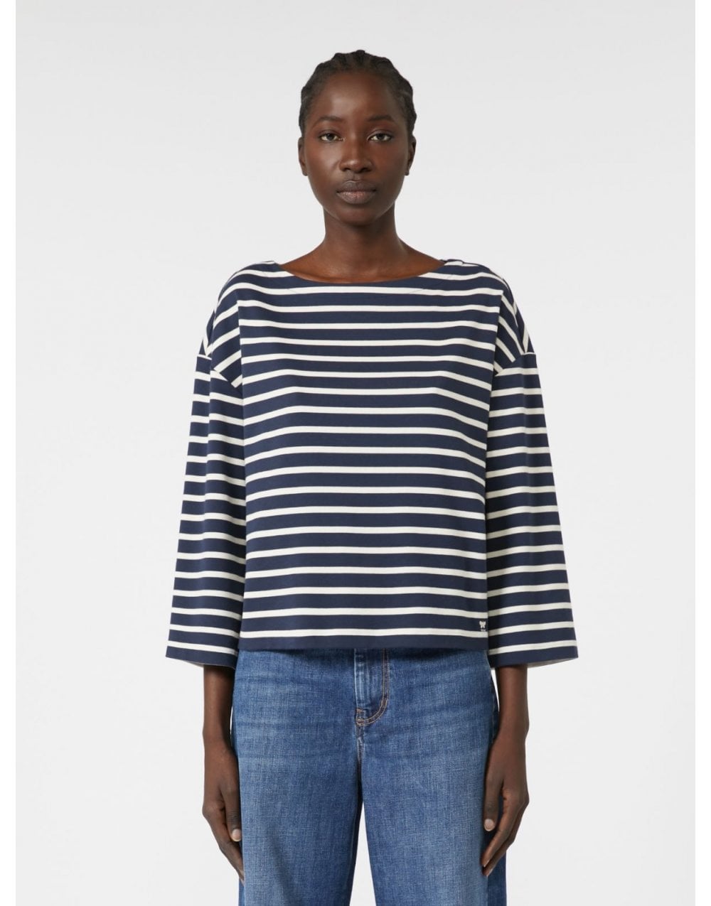 Young Ideas/Henmores - Campale Striped Long Sleeve Top - 007 Ultramarine - XS