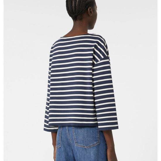 Young Ideas/Henmores - Campale Striped Long Sleeve Top - 007 Ultramarine - XS