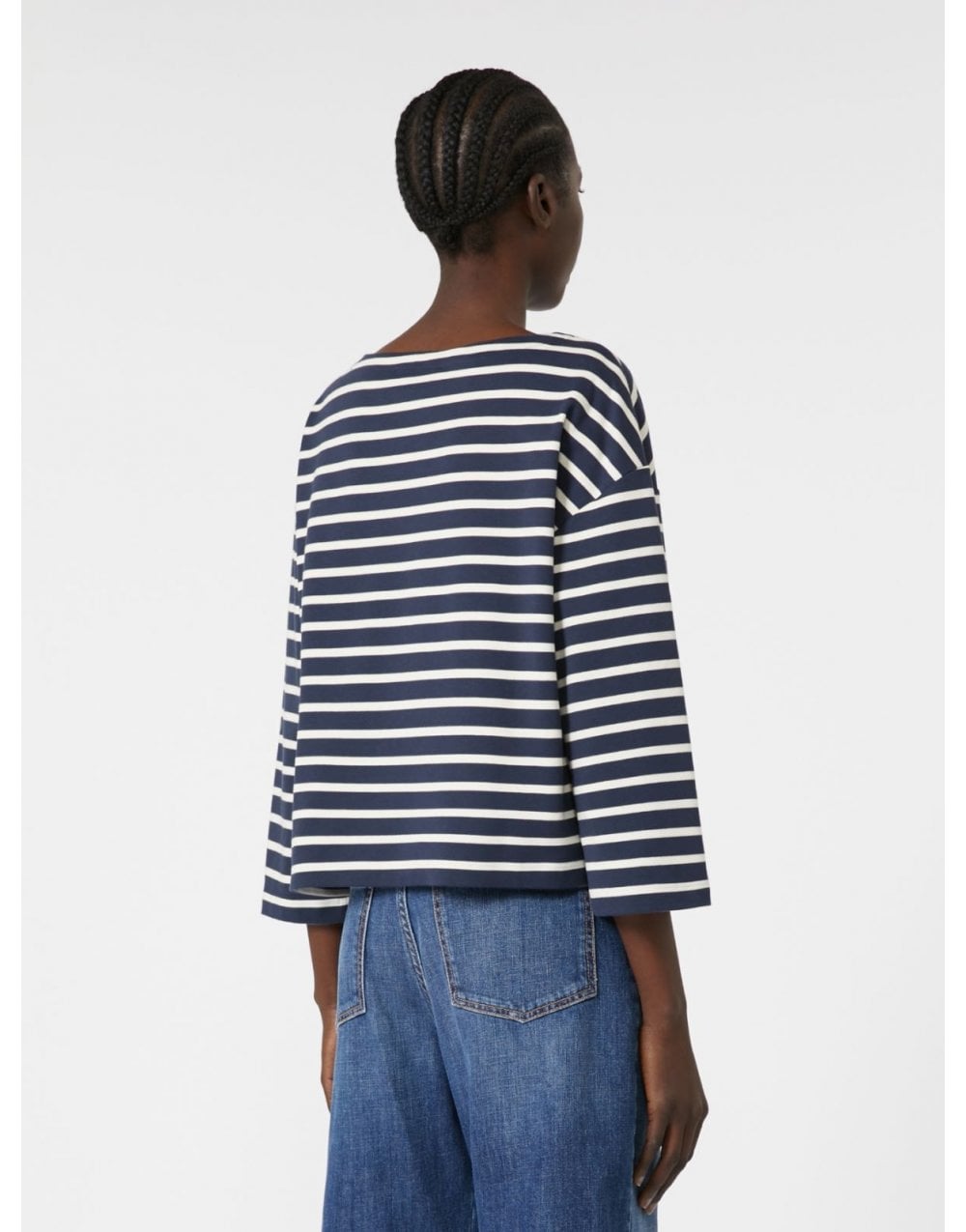 Young Ideas/Henmores - Campale Striped Long Sleeve Top - 007 Ultramarine - XS