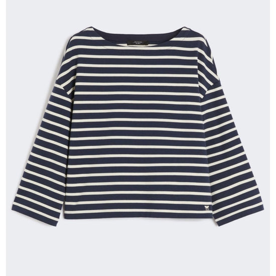 Young Ideas/Henmores - Campale Striped Long Sleeve Top - 007 Ultramarine - XS