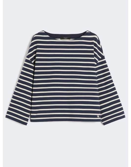Young Ideas/Henmores - Campale Striped Long Sleeve Top - 007 Ultramarine - XS