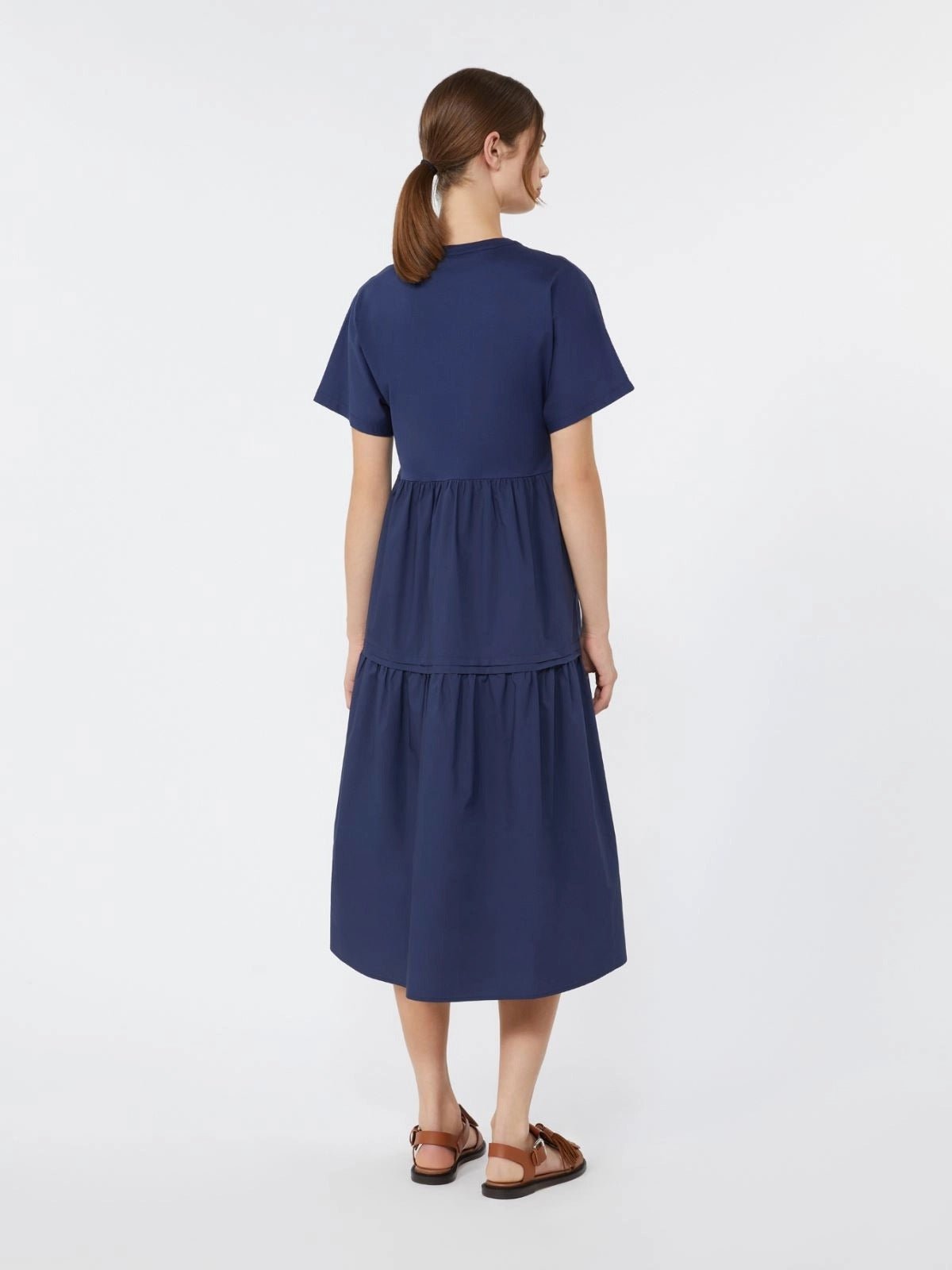 Young Ideas/Henmores - Capsula Jersey Tiered Dress - 005 Navy - XS