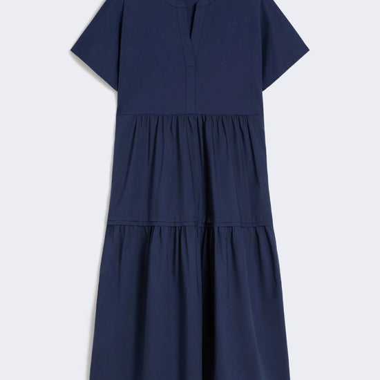 Young Ideas/Henmores - Capsula Jersey Tiered Dress - 005 Navy - XS