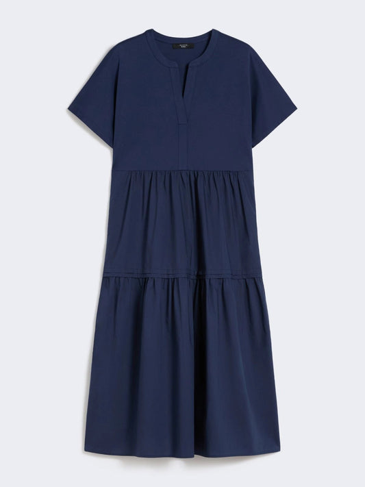 Young Ideas/Henmores - Capsula Jersey Tiered Dress - 005 Navy - XS