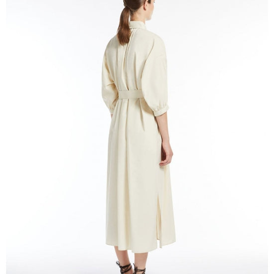 Young Ideas/Henmores - Catone 1/2 Sleeve Tie Waist Midi Dress - 009 Ivory - 8