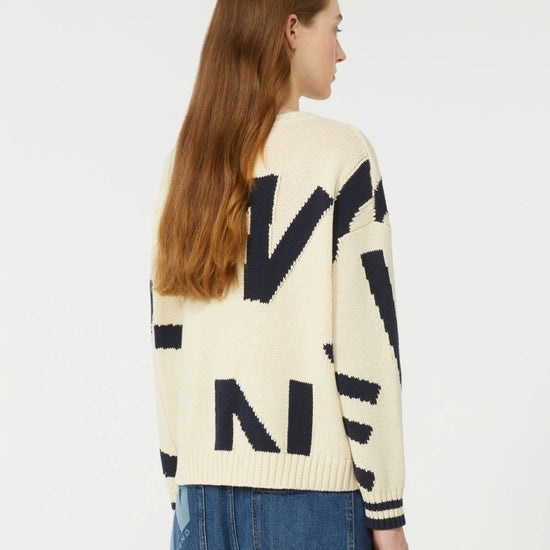 Young Ideas/Henmores - Celebre Weekend Letters Jumper - 003 Navy Writing - XS