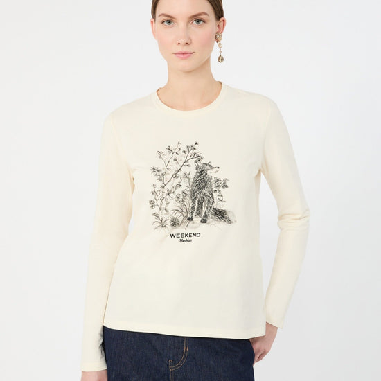 Young Ideas & Henmores -Cestino Woods Long Sleeve T-Shirt -001 Ivory -S