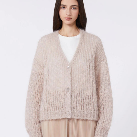 Young Ideas/Henmores - Danza Mohair Cardigan - 001 Sand - XS