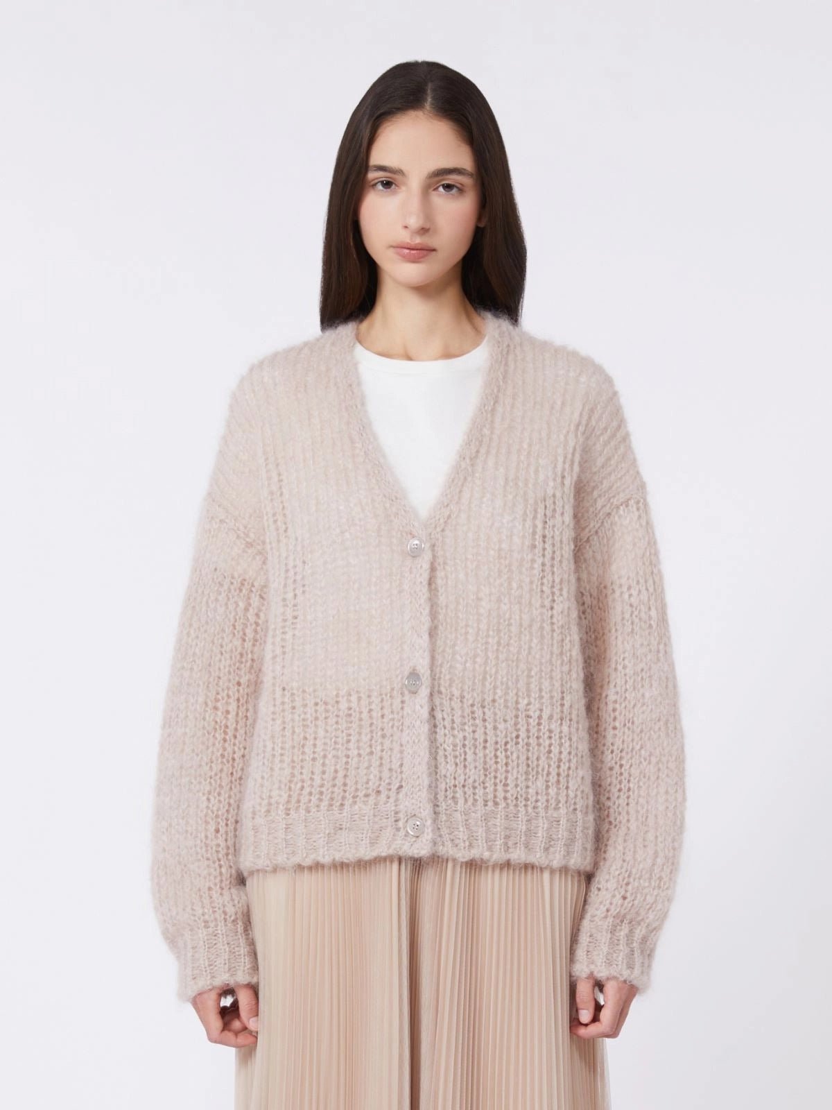 Young Ideas/Henmores - Danza Mohair Cardigan - 001 Sand - XS