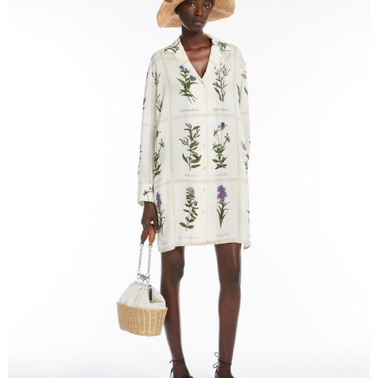 Young Ideas/Henmores - Eccesso Botancial Silk Dress - 001 Ivory - 10