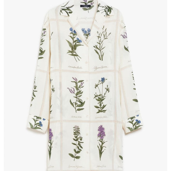 Young Ideas/Henmores - Eccesso Botancial Silk Dress - 001 Ivory - 10