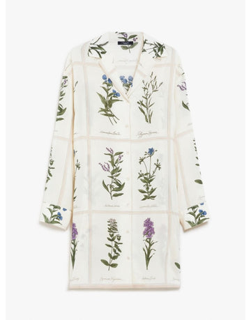 Young Ideas/Henmores - Eccesso Botancial Silk Dress - 001 Ivory - 10