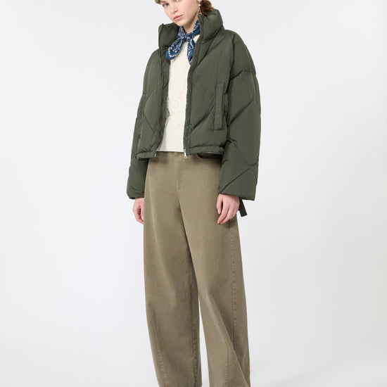 Young Ideas & Henmores -Edito Short Quilted Jacket -003 Khaki -8
