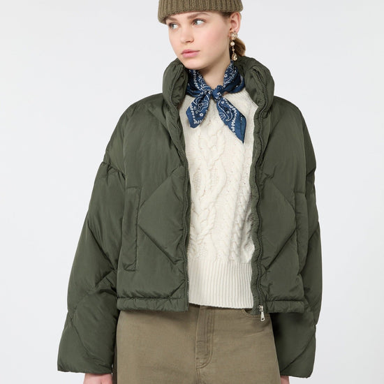 Young Ideas & Henmores -Edito Short Quilted Jacket -003 Khaki -8