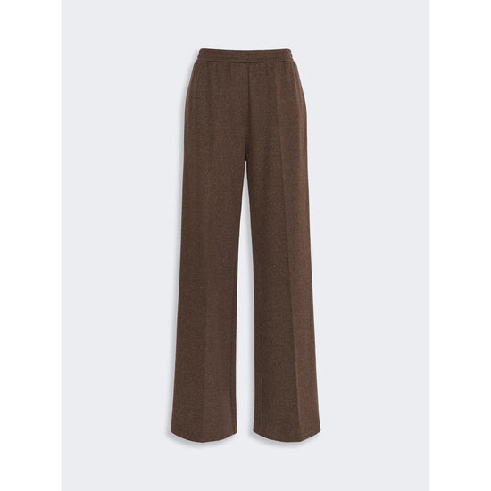 Young Ideas & Henmores -Editta Chevron Jersey Trousers -001 Dark Brown -XS