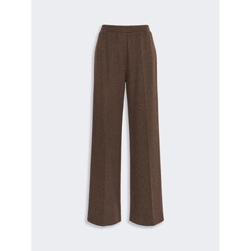 Young Ideas & Henmores -Editta Chevron Jersey Trousers -001 Dark Brown -XS