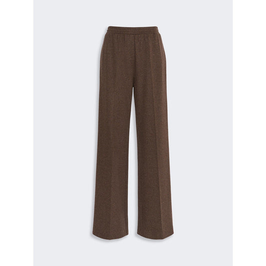 Young Ideas & Henmores -Editta Chevron Jersey Trousers -001 Dark Brown -XS