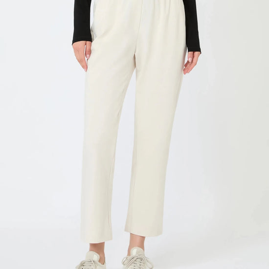 Young Ideas & Henmores - Elfo Elastic Waist Jersey Trousers - 004 Ivory - XS
