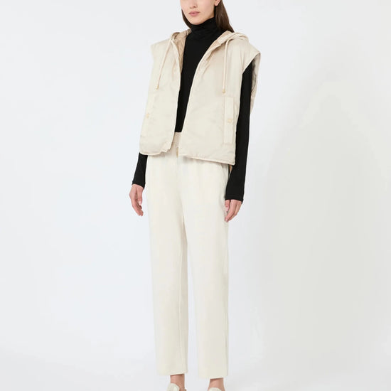 Young Ideas & Henmores - Elfo Elastic Waist Jersey Trousers - 004 Ivory - XS