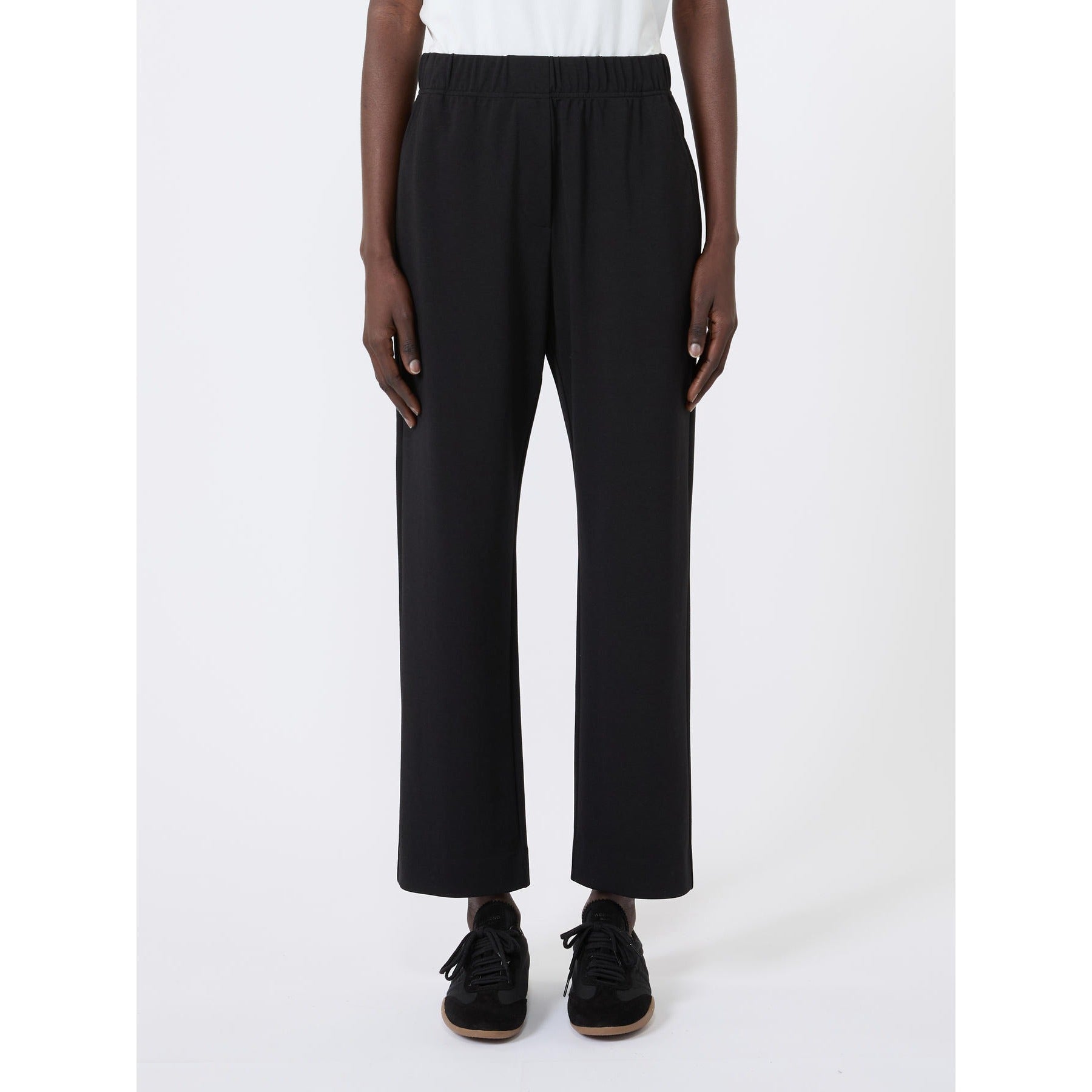Young Ideas & Henmores -Elfo Elastic Waist Jersey Trousers -001 Black -XS